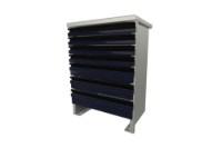 Picture of CTech 7 Drawer Midnight Blue Black Anodized Handles 20K Crane 1st Front VT