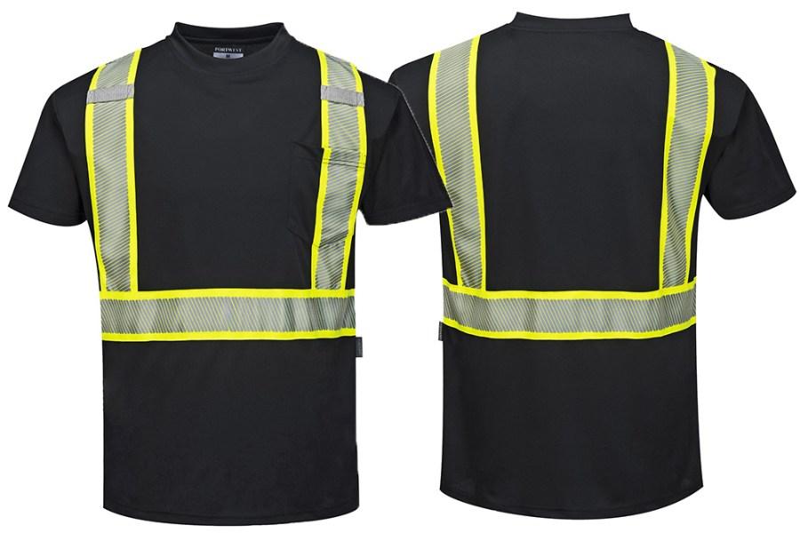 Picture of Portwest Iona Plus Black Short Sleeve T-Shirt