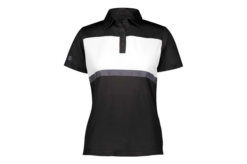 Picture of Holloway Women's Prism Bold Polo, Black/White, XL