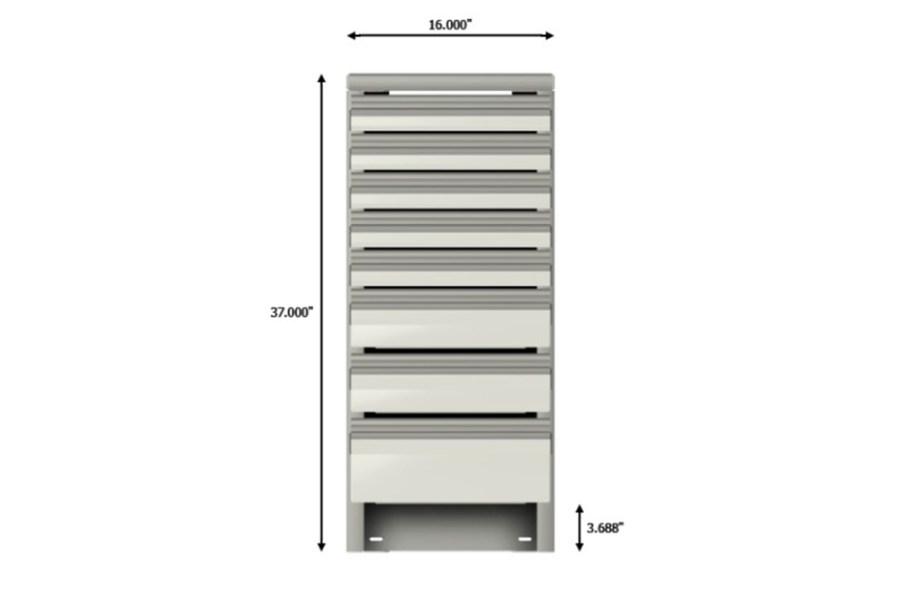 Picture of CTech 8 Drawer White Palfinger PAL Pro 58 2nd VT Toolbox System