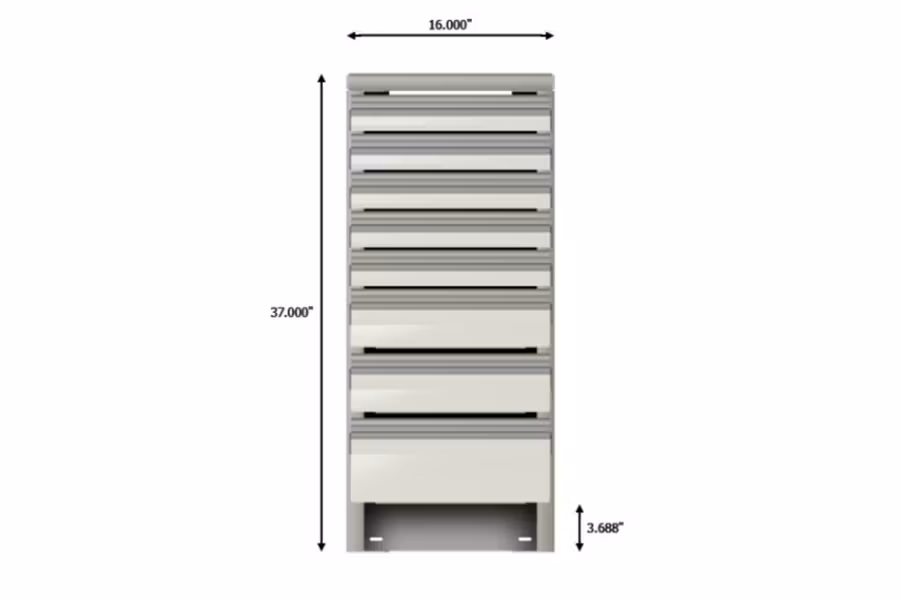 Picture of CTech 8 Drawer White Palfinger PAL Pro 58 2nd VT Toolbox System