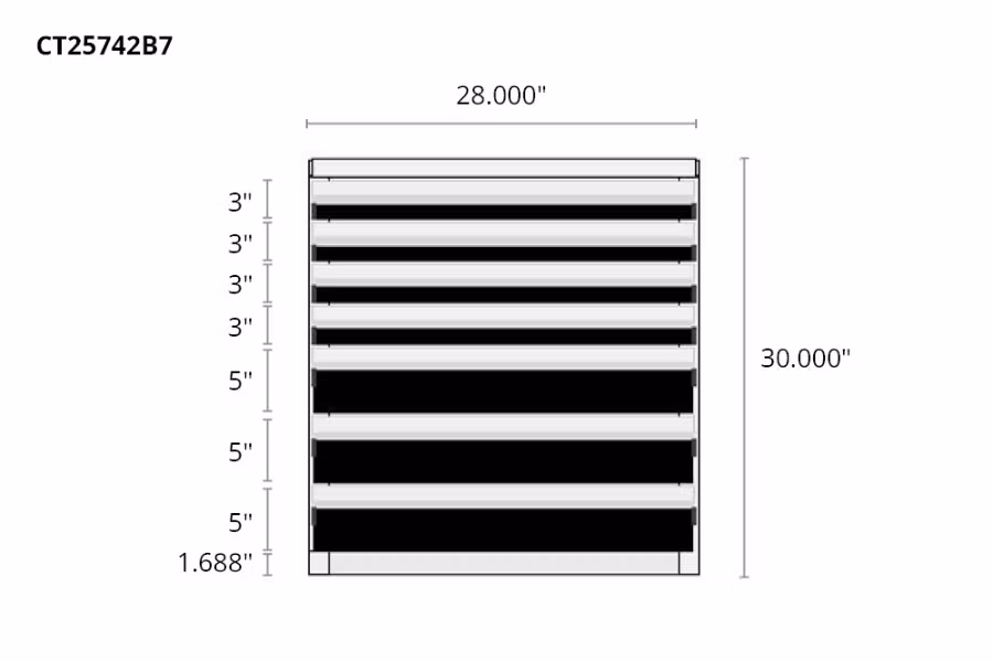Picture of CTech 7 Drawer Black Toolbox Systems