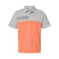 Picture of Adidas Heathered Colorblocked 3-Stripes Polo