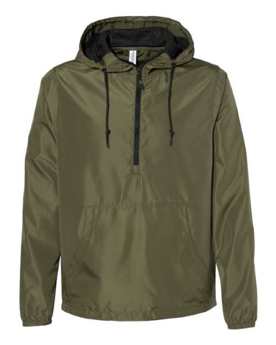 Picture of Independent Trading Co Unisex Lightweight Quarter-Zip Windbreaker Pullover Jacket