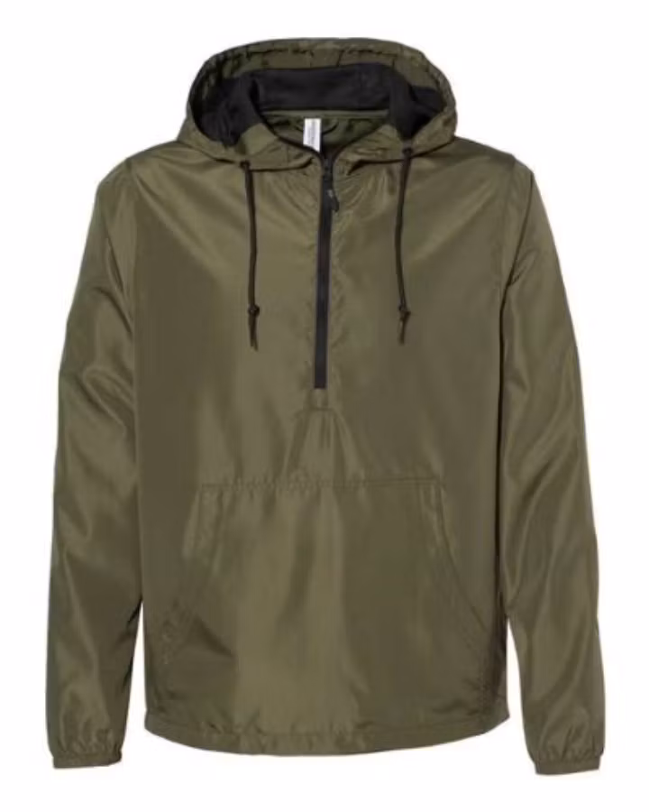 Picture of Independent Trading Co Unisex Lightweight Quarter-Zip Windbreaker Pullover Jacket