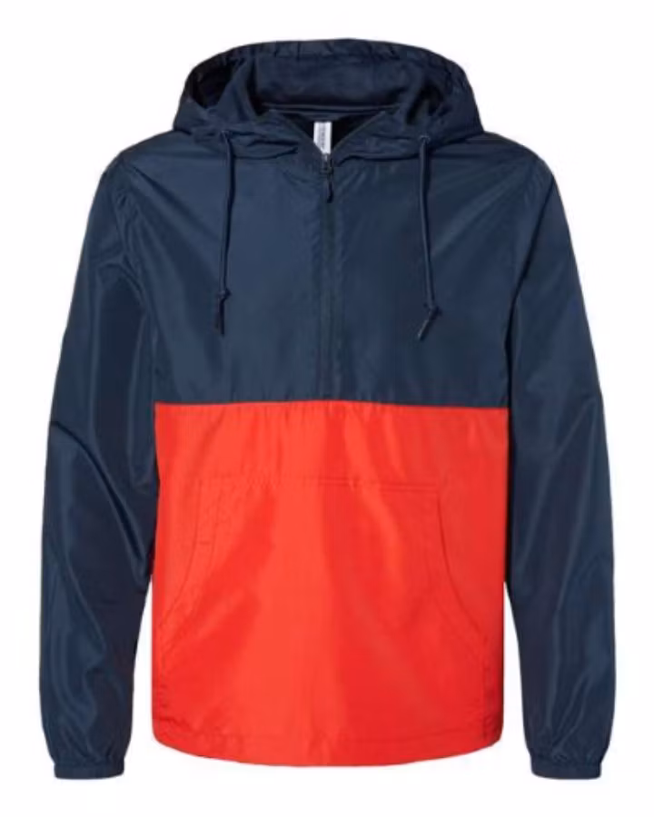 Picture of Independent Trading Co Unisex Lightweight Quarter-Zip Windbreaker Pullover Jacket