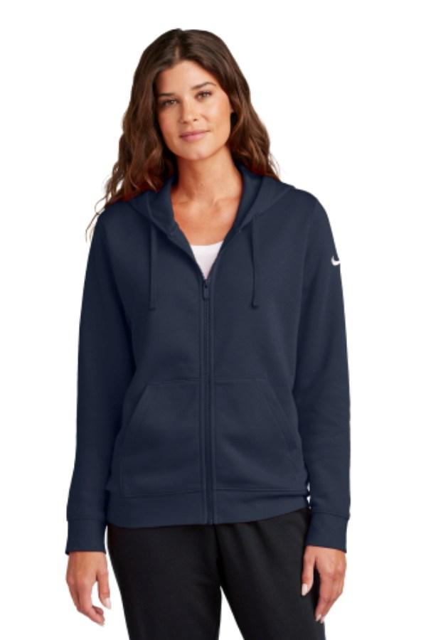 Picture of Nike Women's Club Fleece Sleeve Swoosh Full-Zip Hoodie