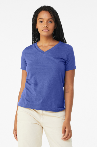 Picture of BELLA+CANVAS Women's Relaxed Heather CVC V-Neck Tee