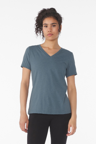 Picture of BELLA+CANVAS Women's Relaxed Heather CVC V-Neck Tee
