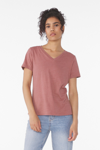 Picture of BELLA+CANVAS Women's Relaxed Heather CVC V-Neck Tee