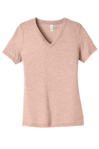 Picture of BELLA+CANVAS Women's Relaxed Heather CVC V-Neck Tee