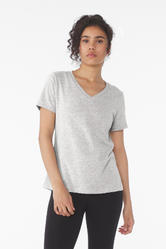 Picture of BELLA+CANVAS Women's Relaxed Heather CVC V-Neck Tee