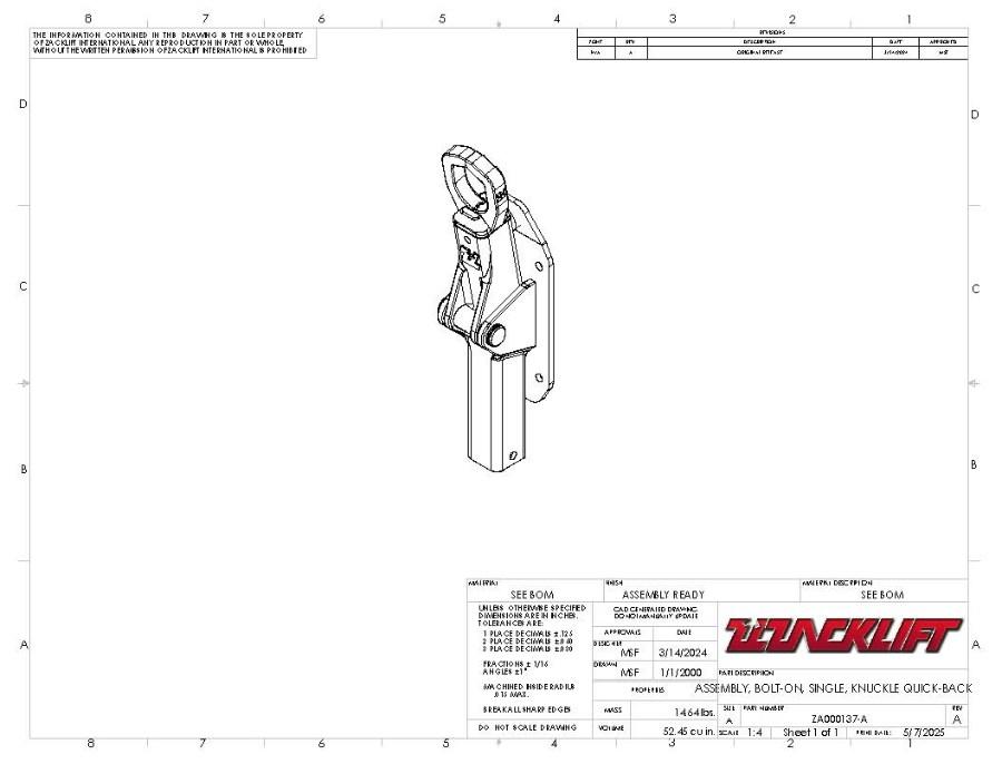 Picture of Zacklift Quick-Back