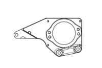 Picture of DewEze Pump Mount Bracket Ford 2020 6.7L Single Alternator for 700612