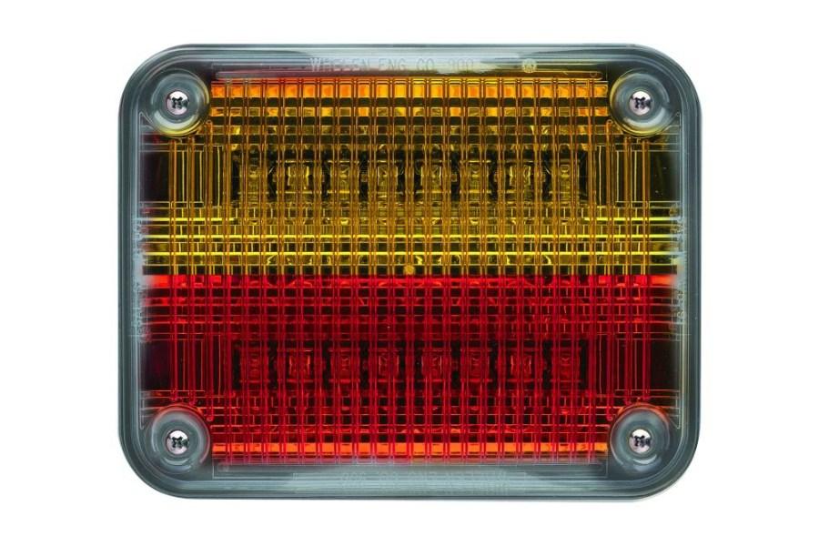 Picture of Whelen Super-LED Light, Red/Amber w/Clear Lens