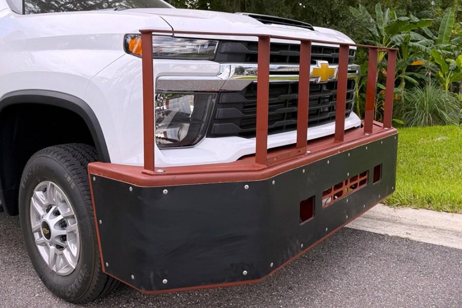 Picture of Diversified Push Bumper Chevy Silverado 2500HD/3500HD 2011-2014 Winch Mount
with Grille Guard