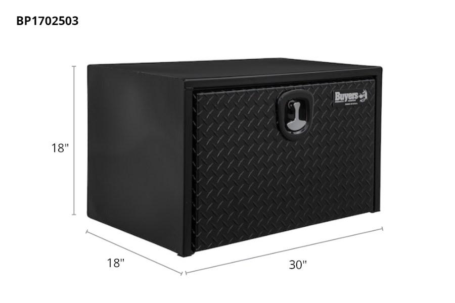 Picture of Buyers Black Diamond Tread Steel Underbody Truck Box w/Aluminum Door