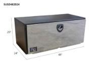 Picture of RC Industries Black Powder Coated Steel Toolbox w/Stainless Steel Door