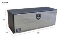 Picture of RC Industries Black Powder Coated Steel Toolbox w/Stainless Steel Door
