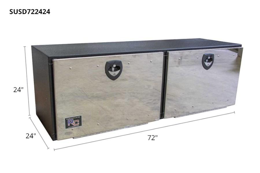 Picture of RC Industries Black Powder Coated Steel Toolbox w/Stainless Steel Door