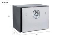 Picture of RC Industries Black Powder Coated Steel Toolbox w/Stainless Steel Door