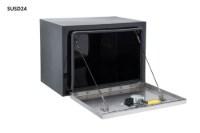 Picture of RC Industries Black Powder Coated Steel Toolbox w/Stainless Steel Door