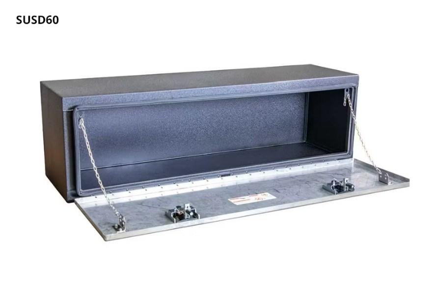 Picture of RC Industries Black Powder Coated Steel Toolbox w/Stainless Steel Door