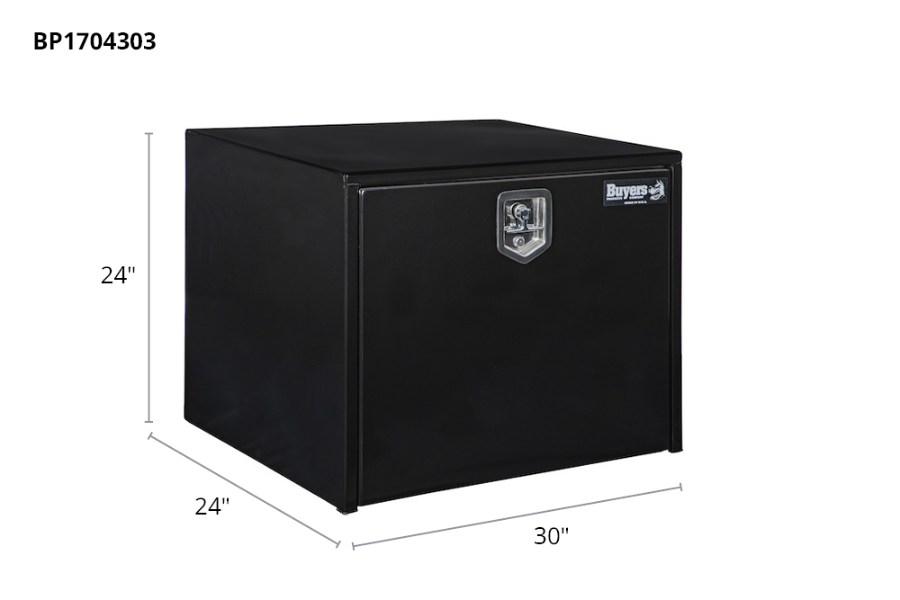 Picture of Buyers Black Steel Compact Single T-Handle Latch Underbody Toolbox