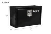 Picture of Buyers Black Steel Compact Single T-Handle Latch Underbody Toolbox