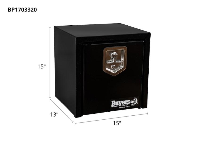 Picture of Buyers Black Steel Compact Single T-Handle Latch Underbody Toolbox