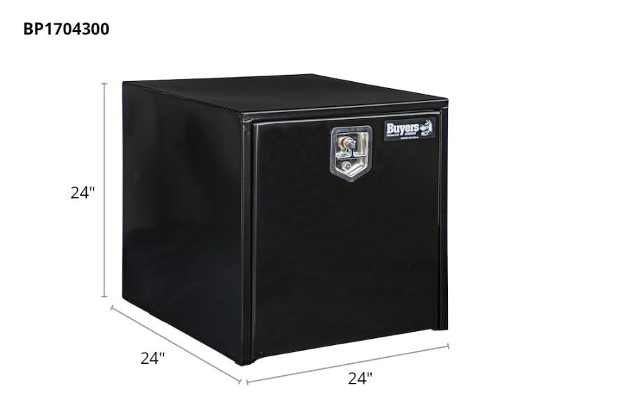 Picture of Buyers Black Steel Compact Single T-Handle Latch Underbody Toolbox