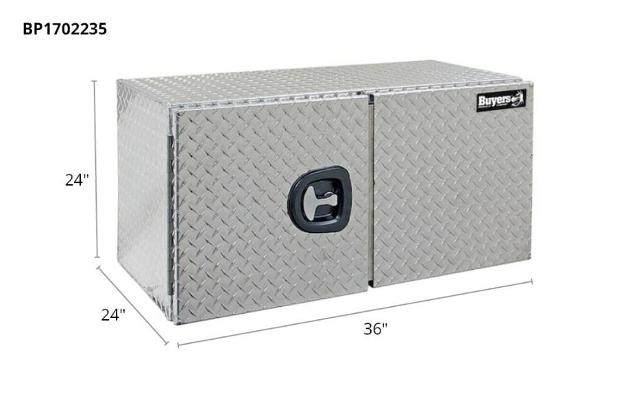 Picture of Buyers Diamond Tread Double Door Aluminum Underbody Truck Box w/Barn Door Series