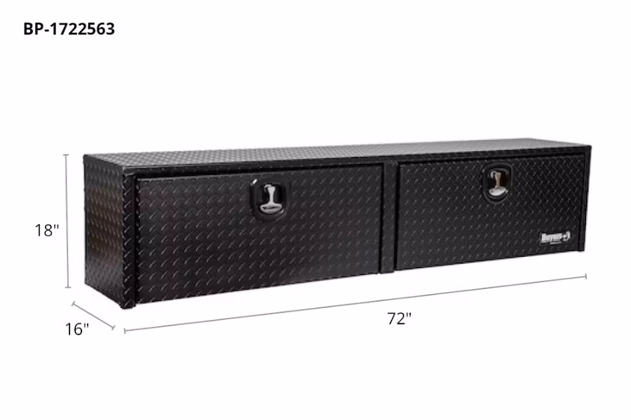 Picture of Buyers Single Latch Matte Black Diamond Tread Aluminum Topsider Truck Box