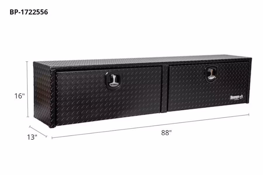 Picture of Buyers Single Latch Matte Black Diamond Tread Aluminum Topsider Truck Box