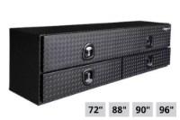 Picture of Buyers Topsiders Textured Matte Black Diamond Tread Aluminum HD Flatbed Contractor w/Lower Drawers