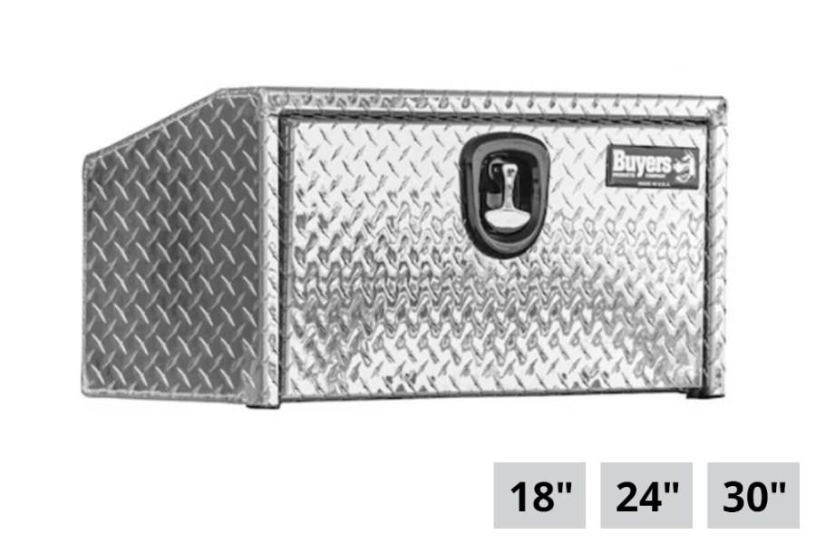 Picture of Buyers Diamond Tread Aluminum UnderBody Toolbox with Slanted Back