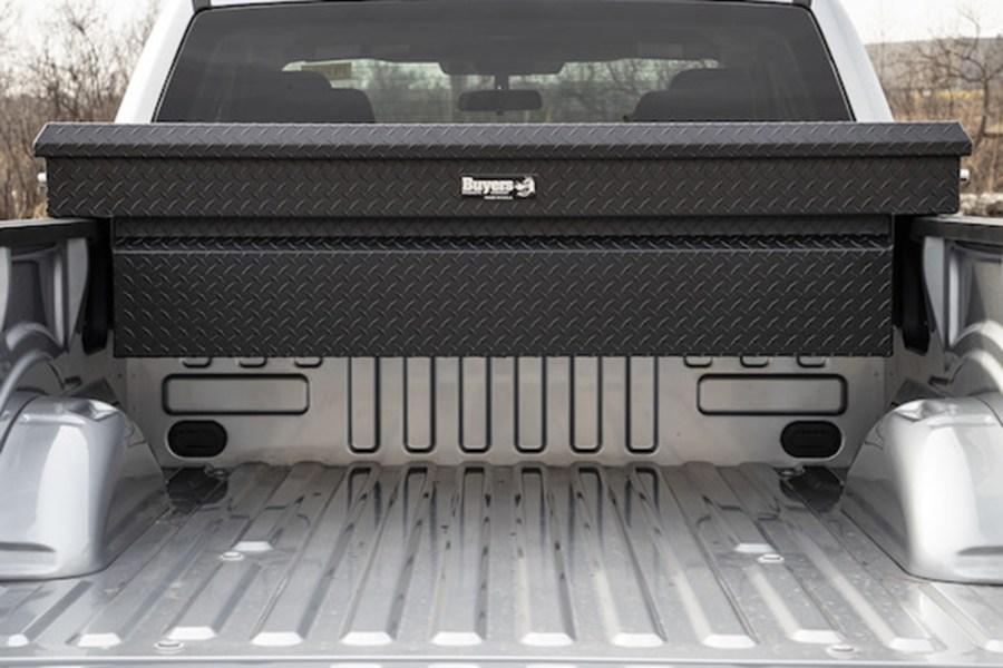 Picture of Buyers Matte Black Diamond Tread Aluminum Crossover Truck Box - Lower Half 11x27x60
