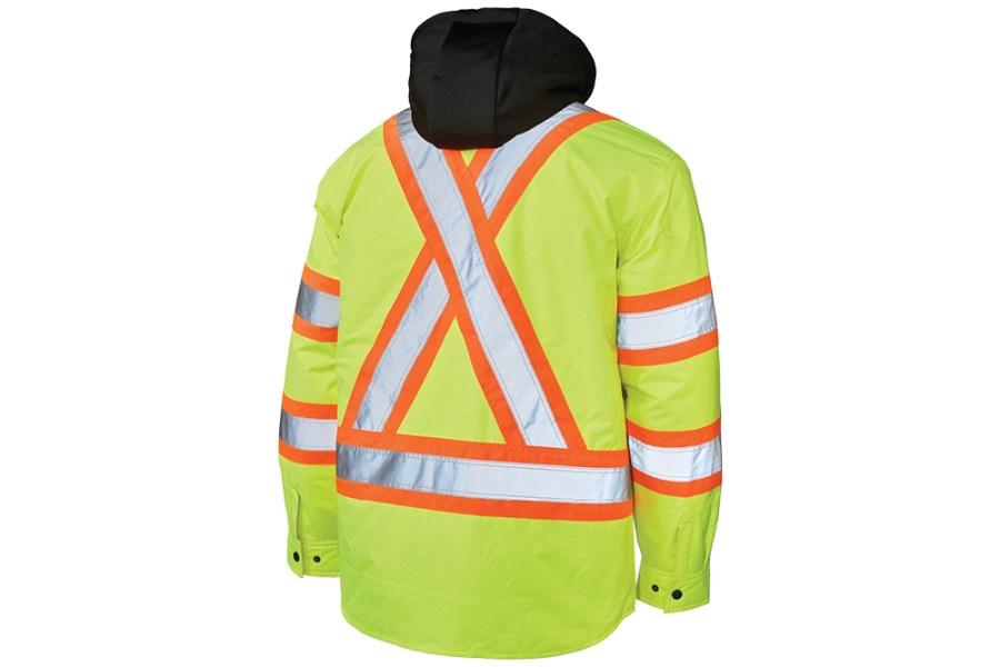 Picture of Tough Duck Quilt-Lined Hooded Safety Jac-Shirt