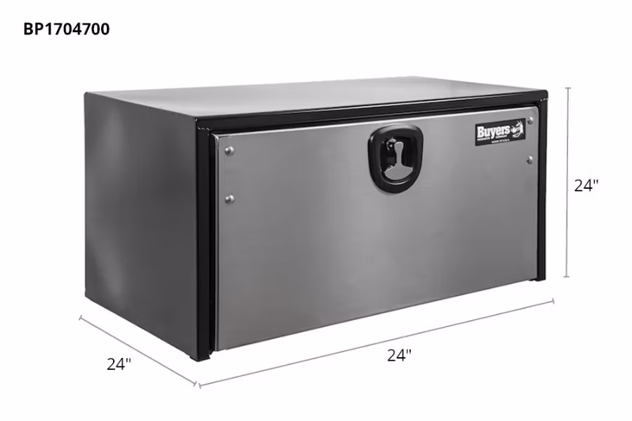 Picture of Buyers Black Powder Coat Finish w/Polished Stainless Steel Door and Single Compression
Latch