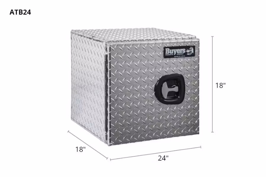 Picture of Buyers Single Barn Door Diamond Tread Aluminum Underbody Truck Box