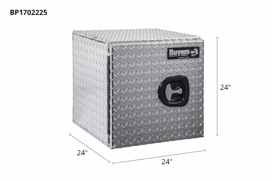 Picture of Buyers Single Barn Door Diamond Tread Aluminum Underbody Truck Box