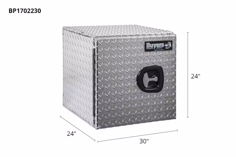 Picture of Buyers Single Barn Door Diamond Tread Aluminum Underbody Truck Box