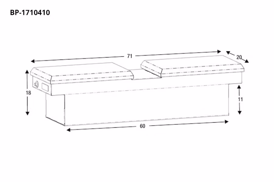 Picture of Buyers Diamond Tread Aluminum Gull Wing Truck Box