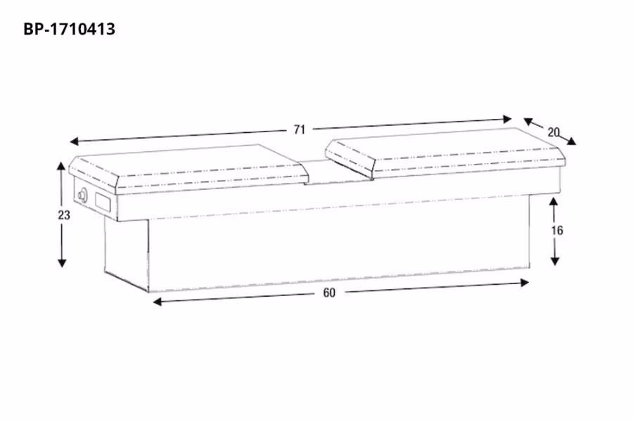 Picture of Buyers Diamond Tread Aluminum Gull Wing Truck Box