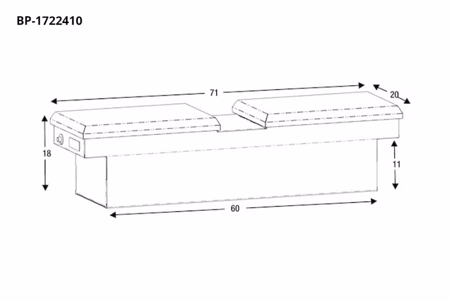 Picture of Buyers Diamond Tread Aluminum Gull Wing Truck Box