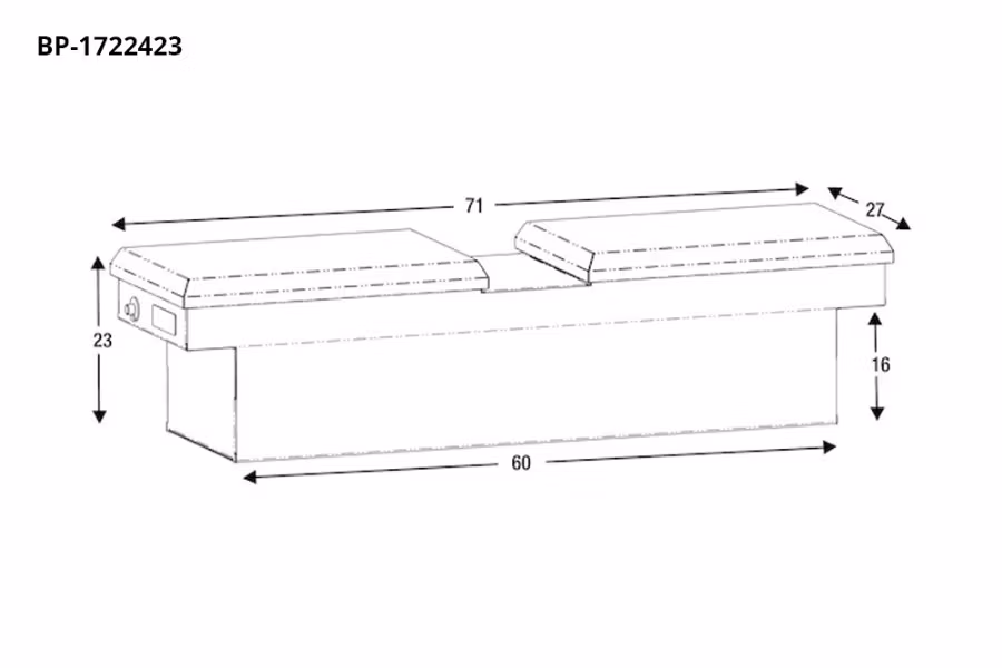 Picture of Buyers Diamond Tread Aluminum Gull Wing Truck Box