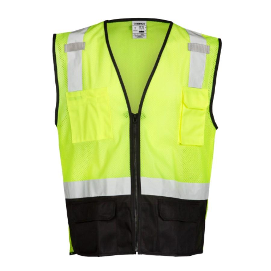 Picture of Kishigo Class 2 Black Bottom Mesh Vest