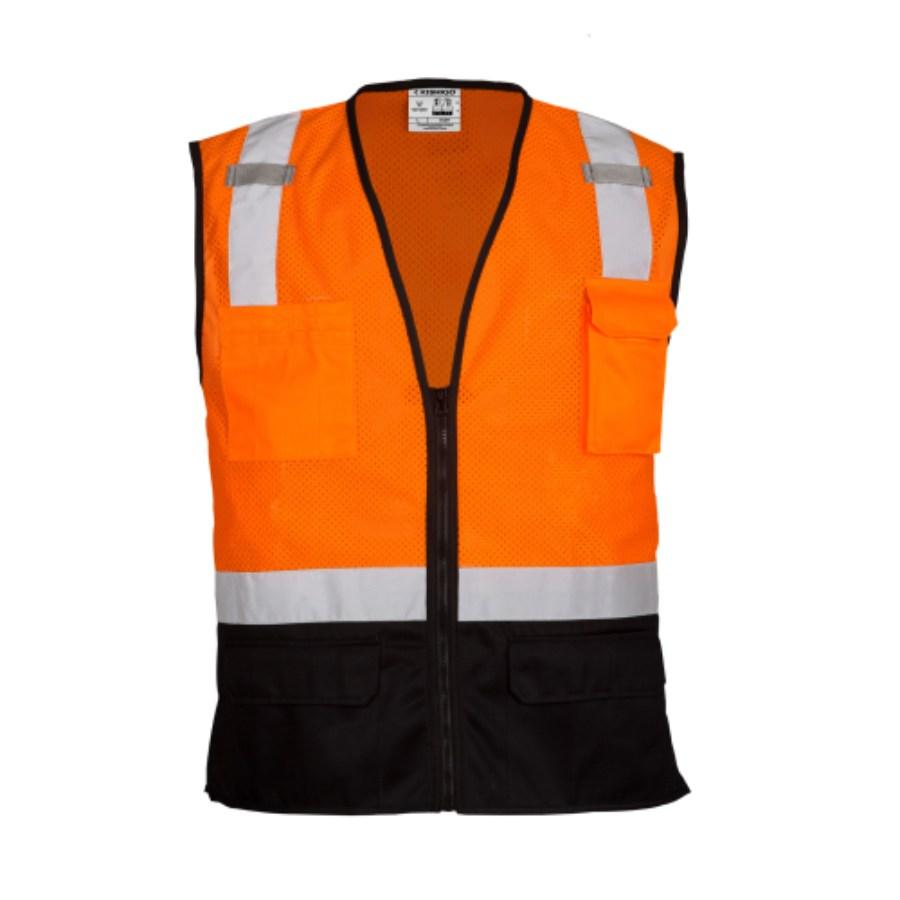 Picture of Kishigo Class 2 Black Bottom Mesh Vest