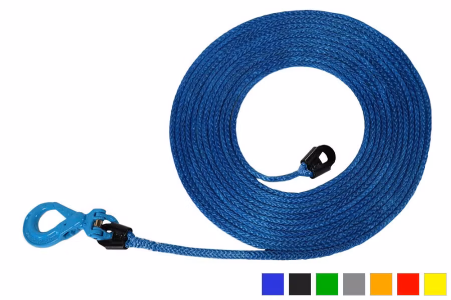 Picture of AmSteel-Blue Heavy Duty Synthetic Rope Extensions w/ Self Locking Hook and
Thimble