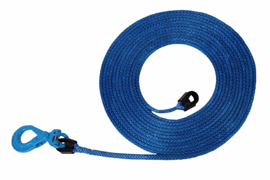 Picture of AmSteel-Blue Heavy Duty Synthetic Rope Extensions w/ Self Locking Hook and
Thimble